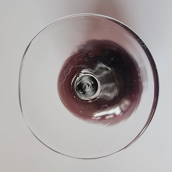 Ruby Red Crystal Etched Wine Hock Goblet. Champagne/Water/Wine Glass. - Picture 9 of 12